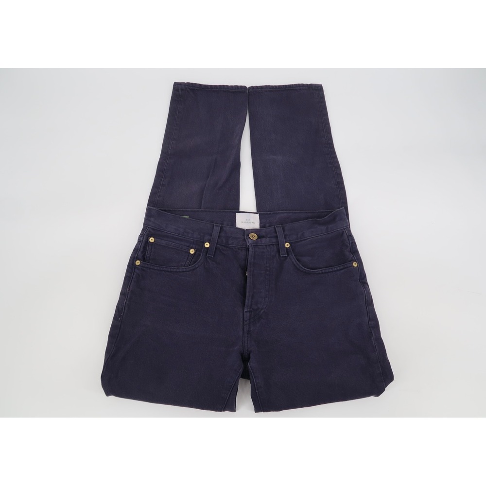 Sid Mashburn Mens 30x32 Navy USA Made Button‎ Fly Straight Denim Jeans